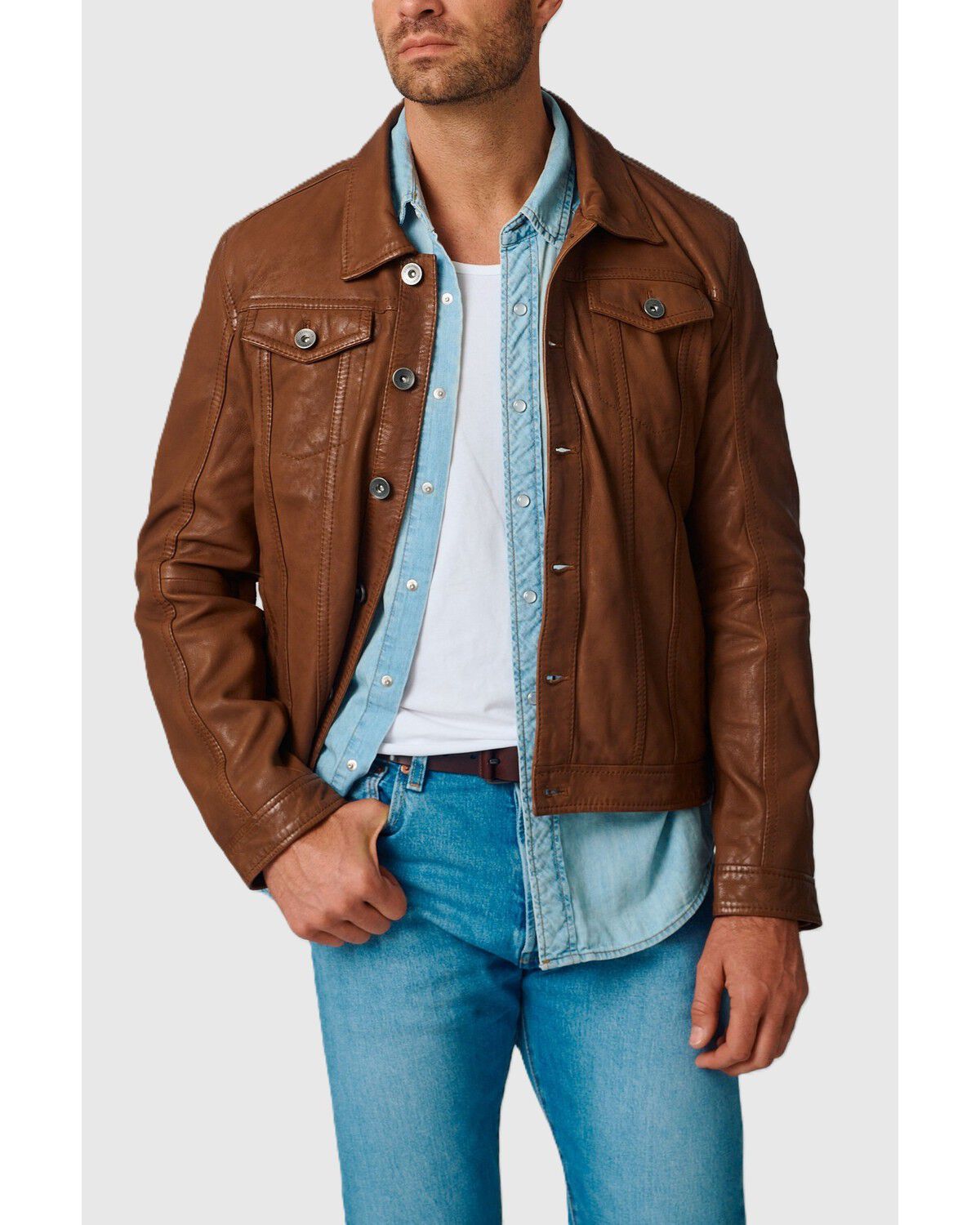 Men's Mauritius Leather Geoff Leather Jacket