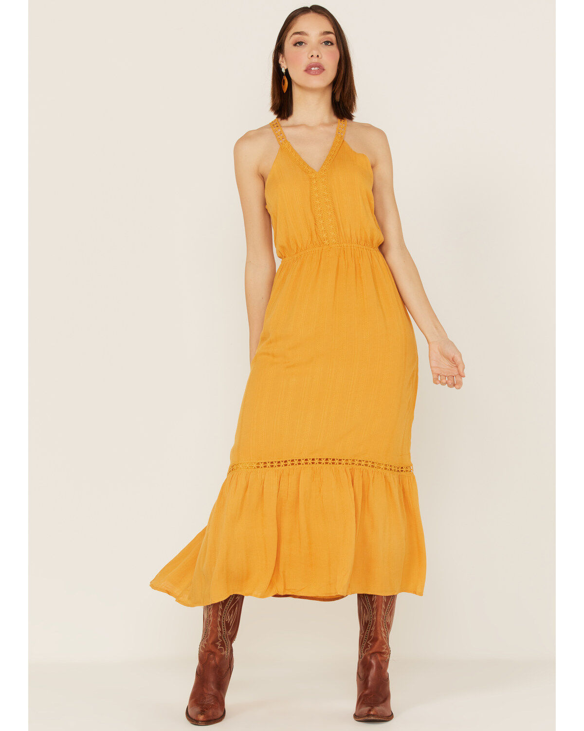 Women's Molly Bracken Lace Trim Midi Dress