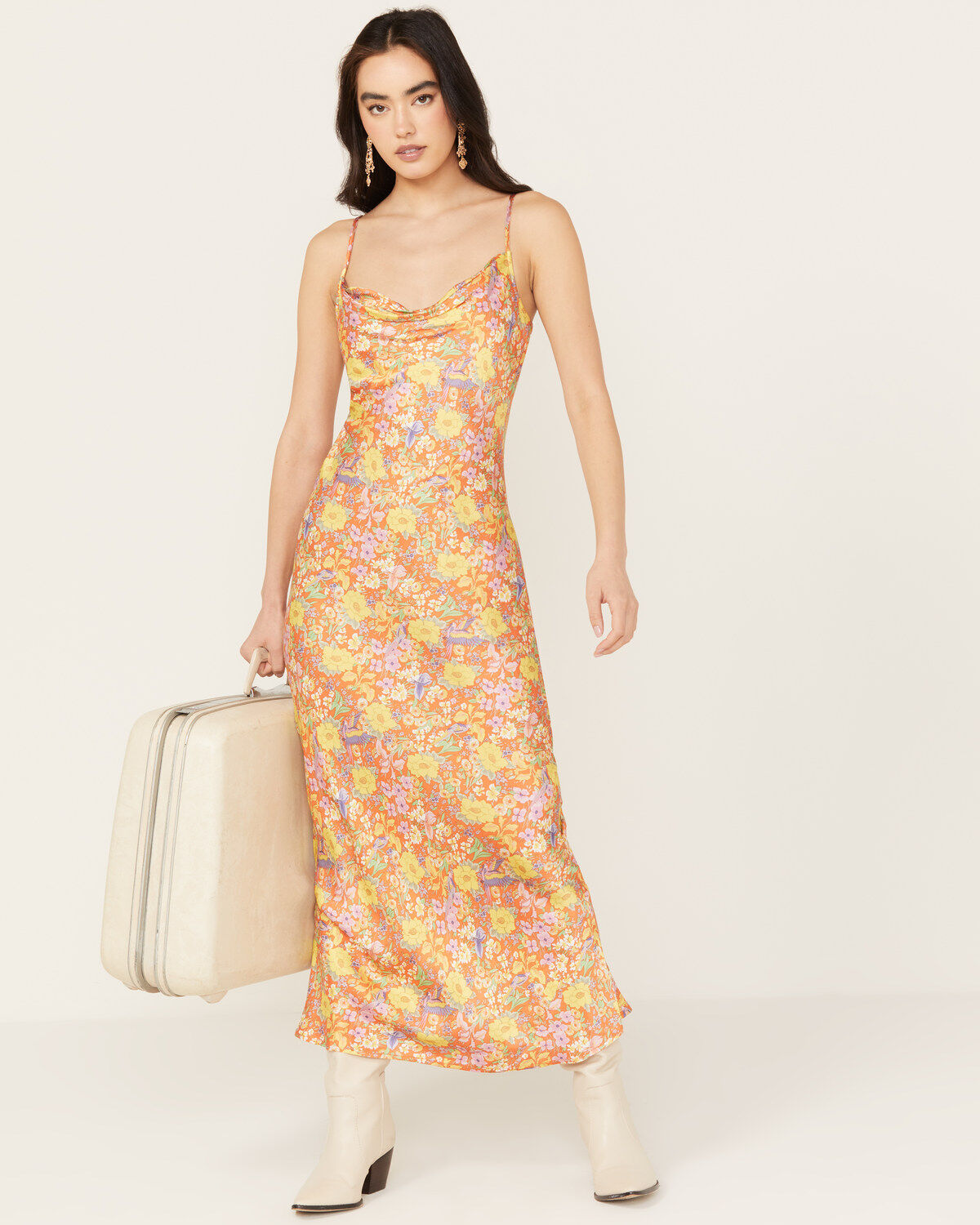 Women's Spell Last Drink Bias Strappy Midi Dress