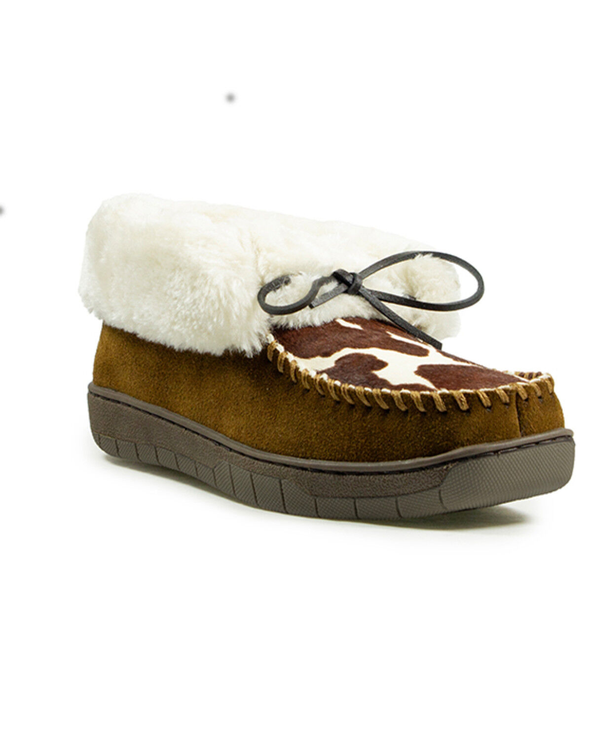 Women's Ariat Dorothea Cow Print Moccasin Slippers