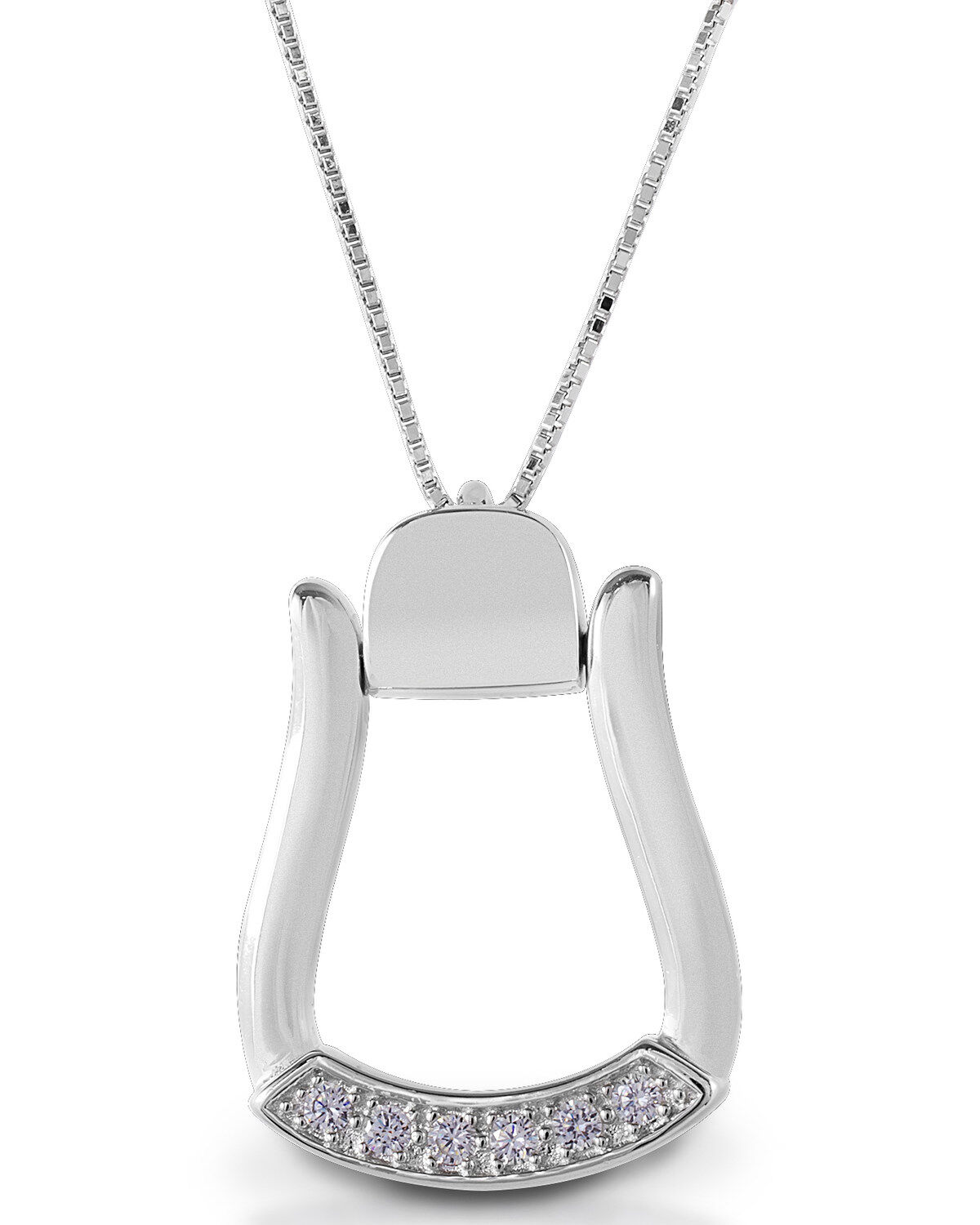 Women's Kelly Herd Large Stone Base Oxbow Stirrup Necklace