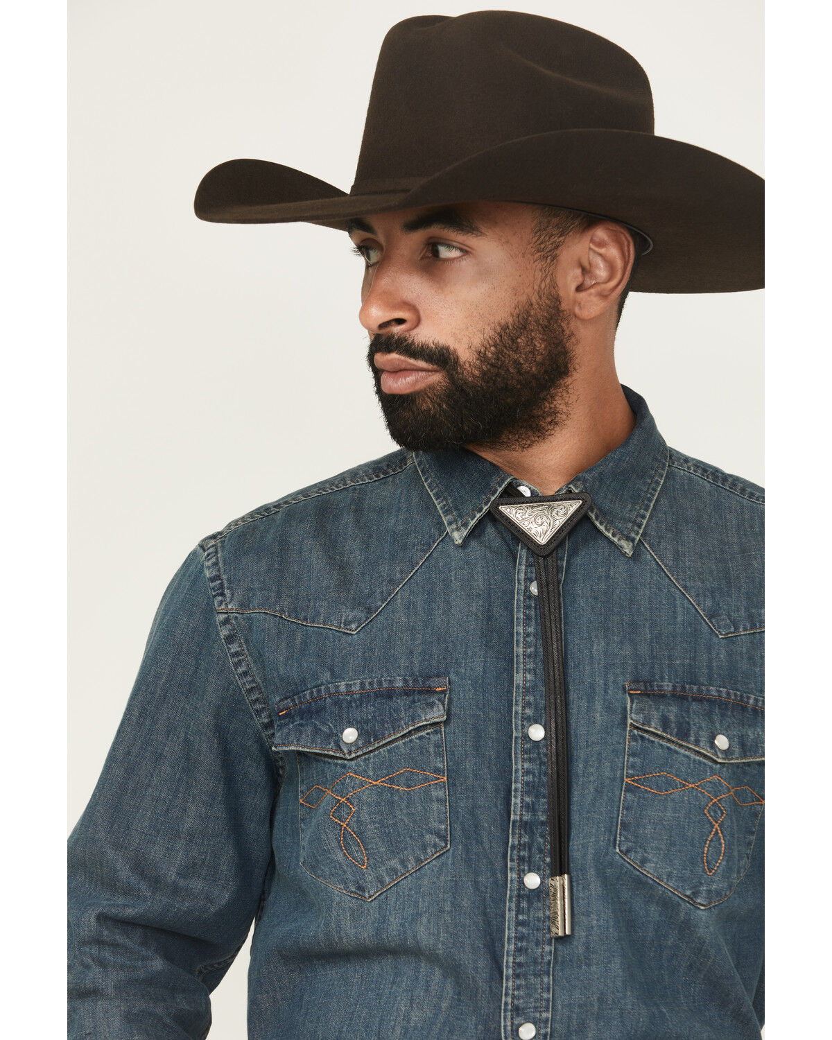 Men's Cody James Black 1978 Classic Scroll Bolo Tie