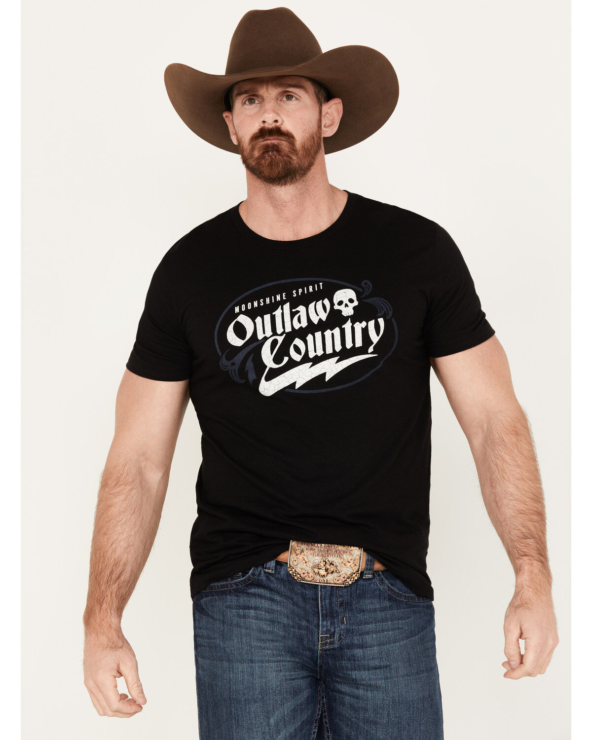 Men's Moonshine Spirit Country Bolt Short Sleeve Graphic T-Shirt