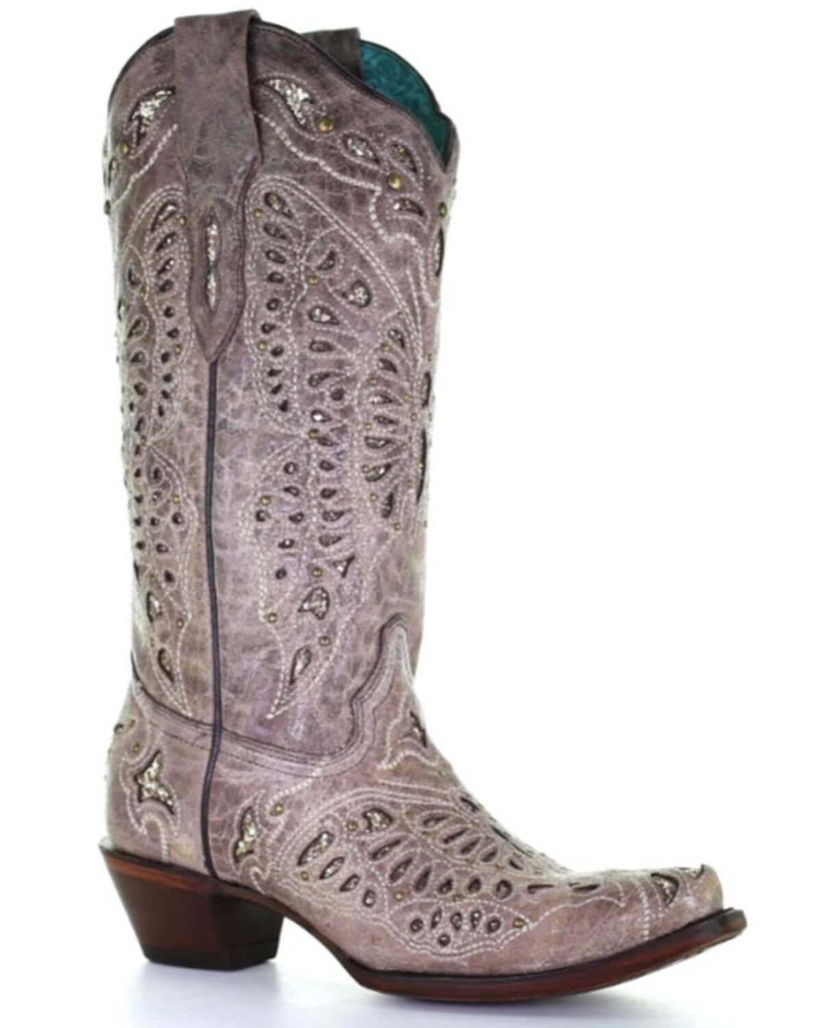 Women's Corral Butterfly Glitter Western Boots - Snip Toe
