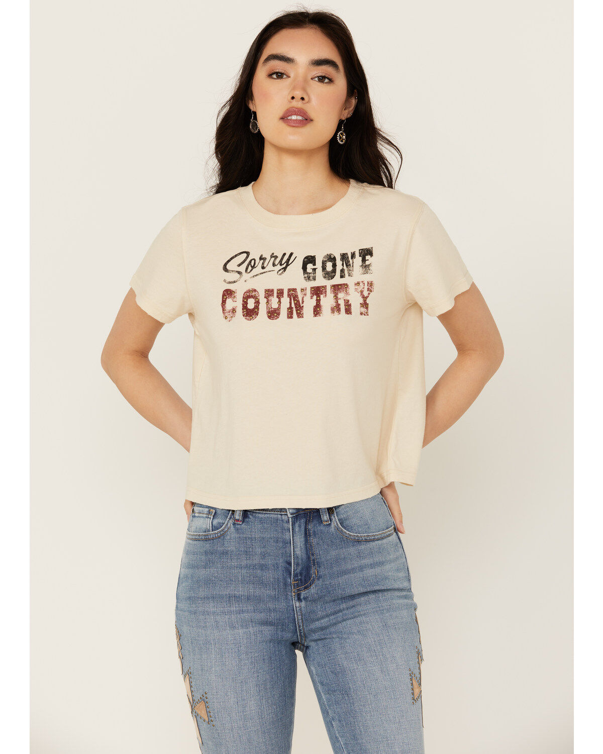 Women's Idyllwind Sorry Gone Country Short Sleeve Cropped Graphic Tee
