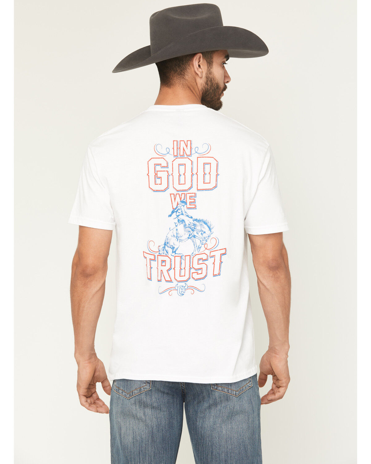 Men's Cowboy Hardware In God We Trust Short Sleeve Graphic T-Shirt