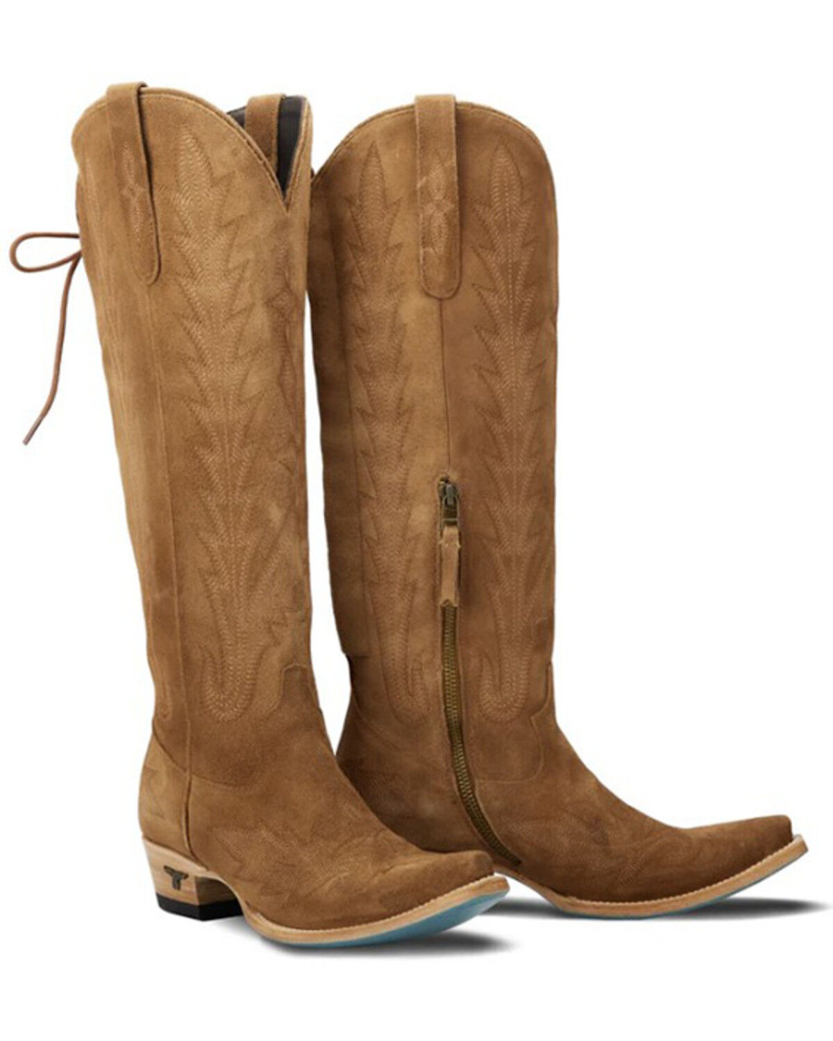 Women's Lane Lexington Knee High Corset Suede Western Boots - Snip Toe