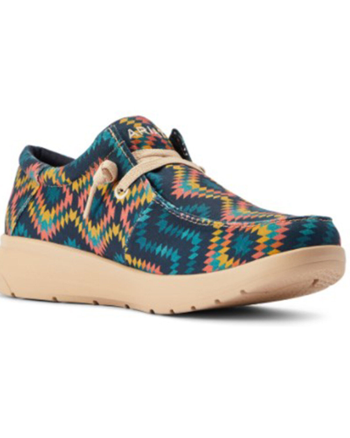 Men's Ariat Southwestern Print Stretch Casual Hilo - Moc Toe
