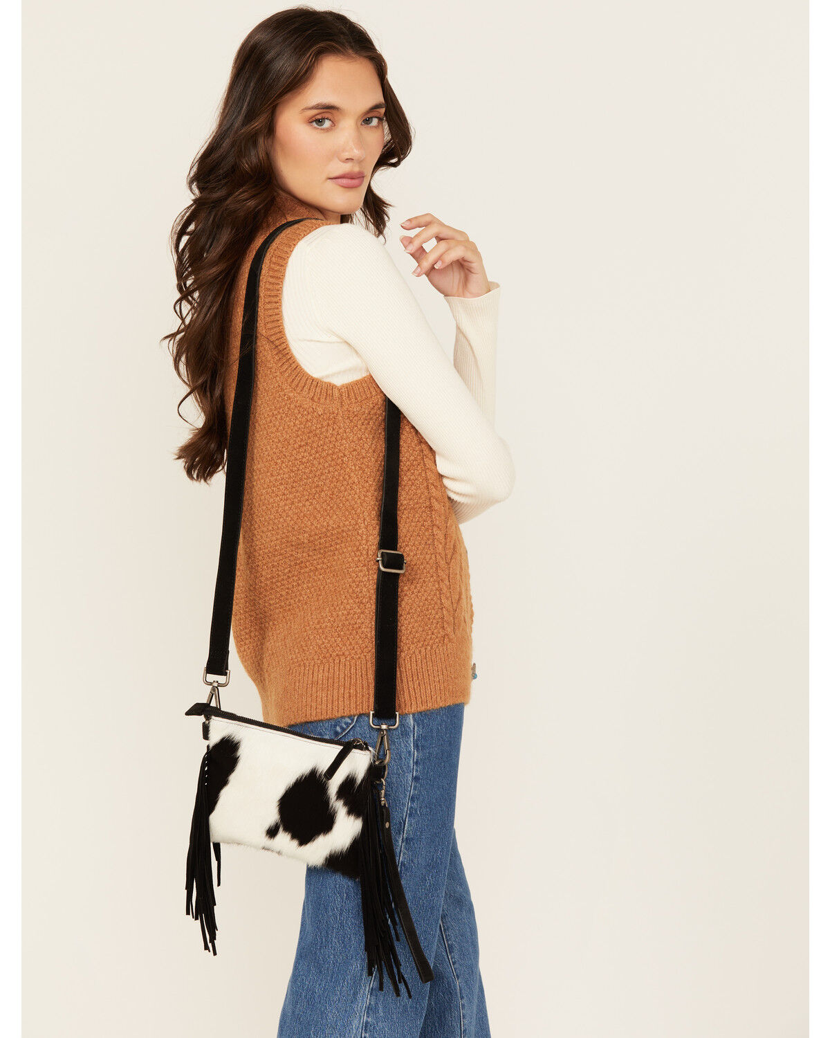 Women's Shyanne Meadow Hairon Leather Crossbody Bag