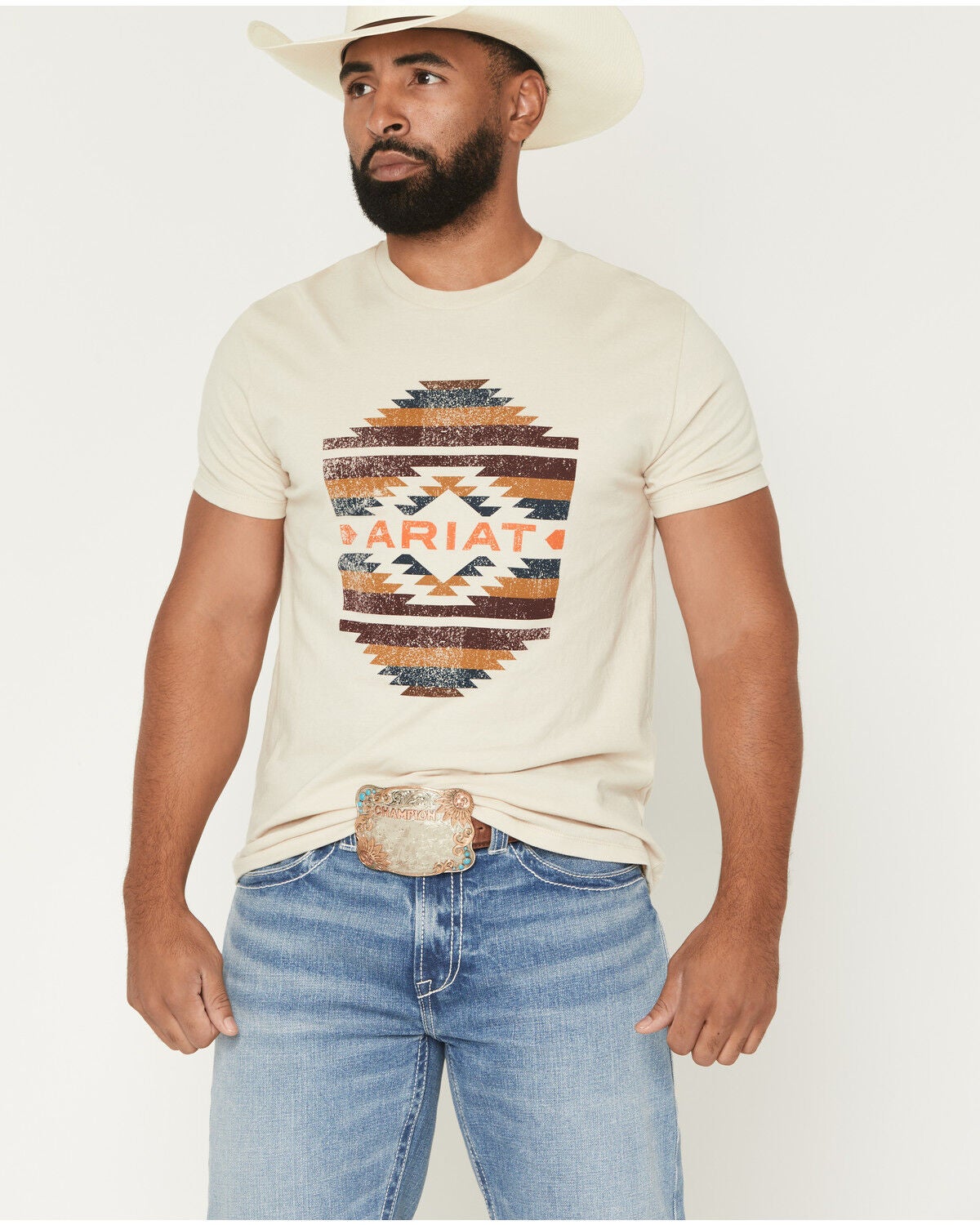 Men's Ariat Zapoteco Geo Print Short Sleeve Graphic T-Shirt