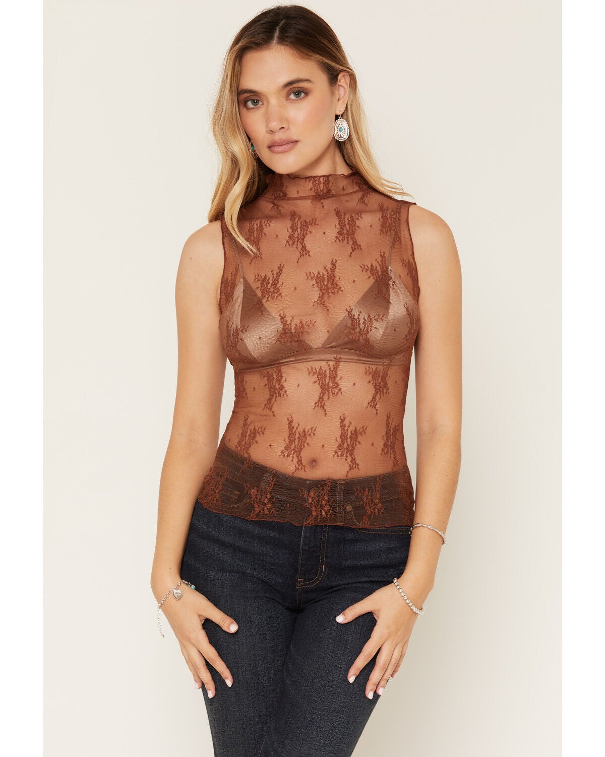 Women's By Together Lace Sleeveless Tank Top