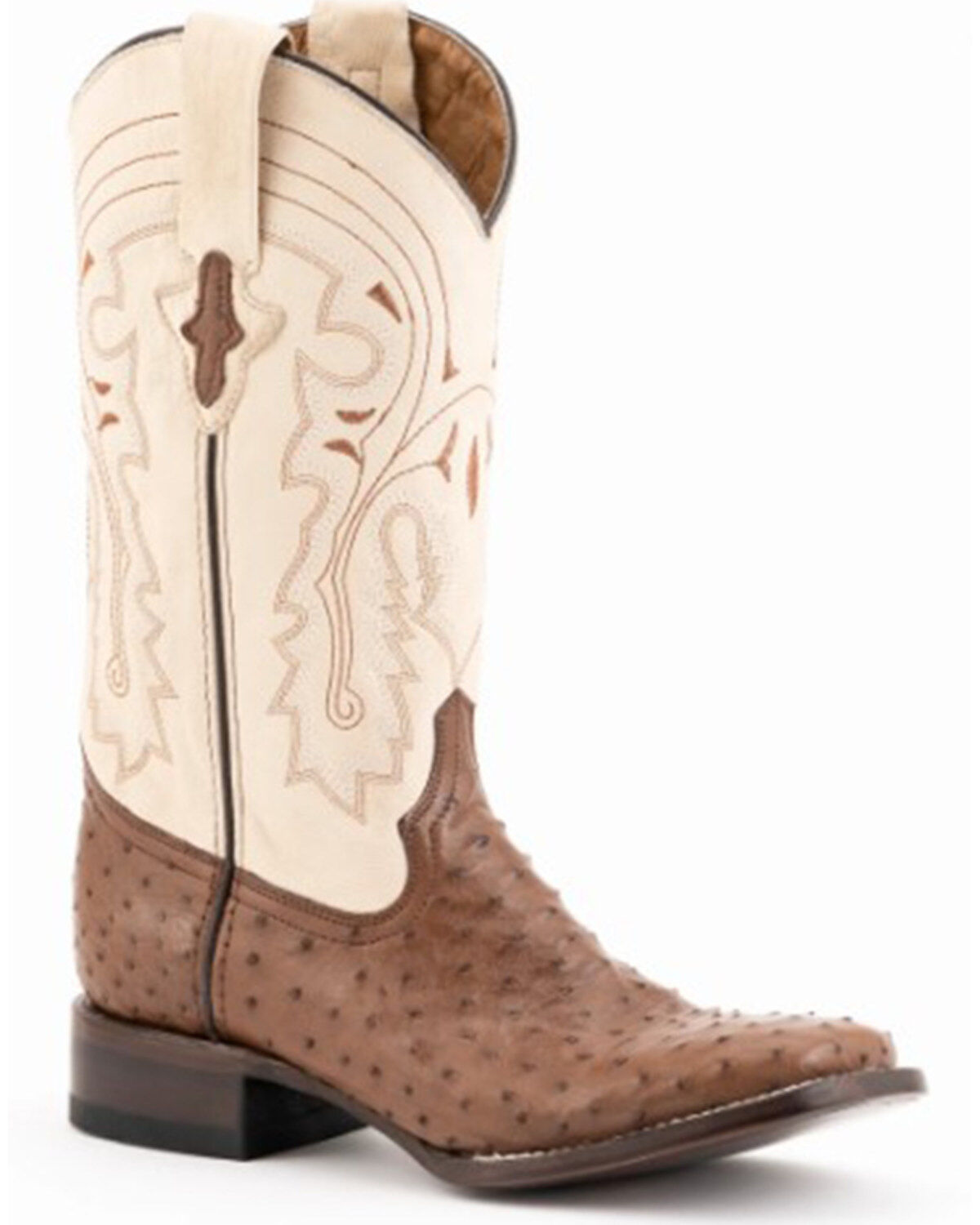 Men's Ferrini Kango Full Quill Ostrich Western Boots - Broad Square To