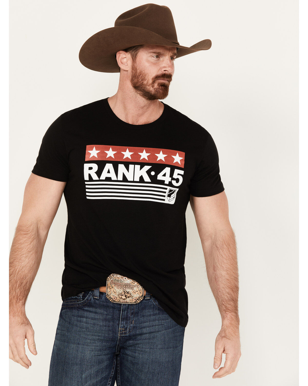 Men's RANK 45 Star Logo Short Sleeve Graphic T-Shirt