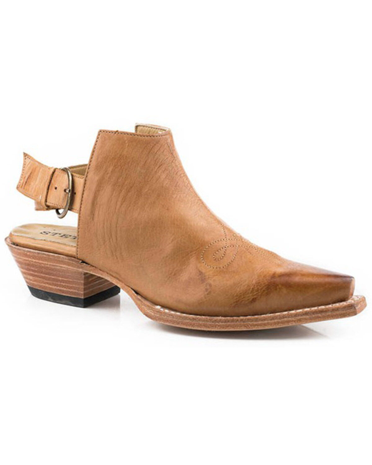Women's Stetson Calf Western Booties - Snip Toe