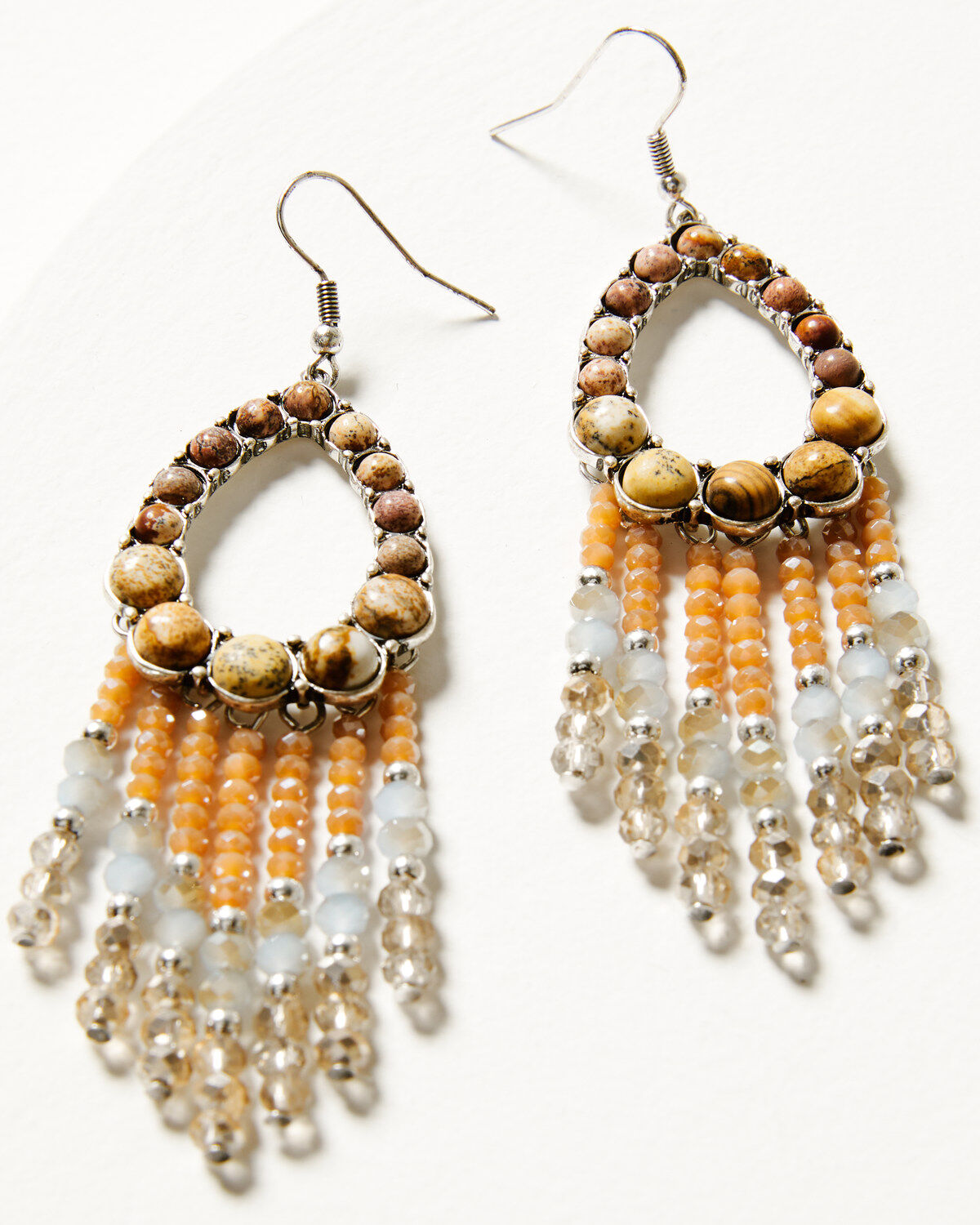 Women's Shyanne Champagne Chateau Jasper Fringe Earrings