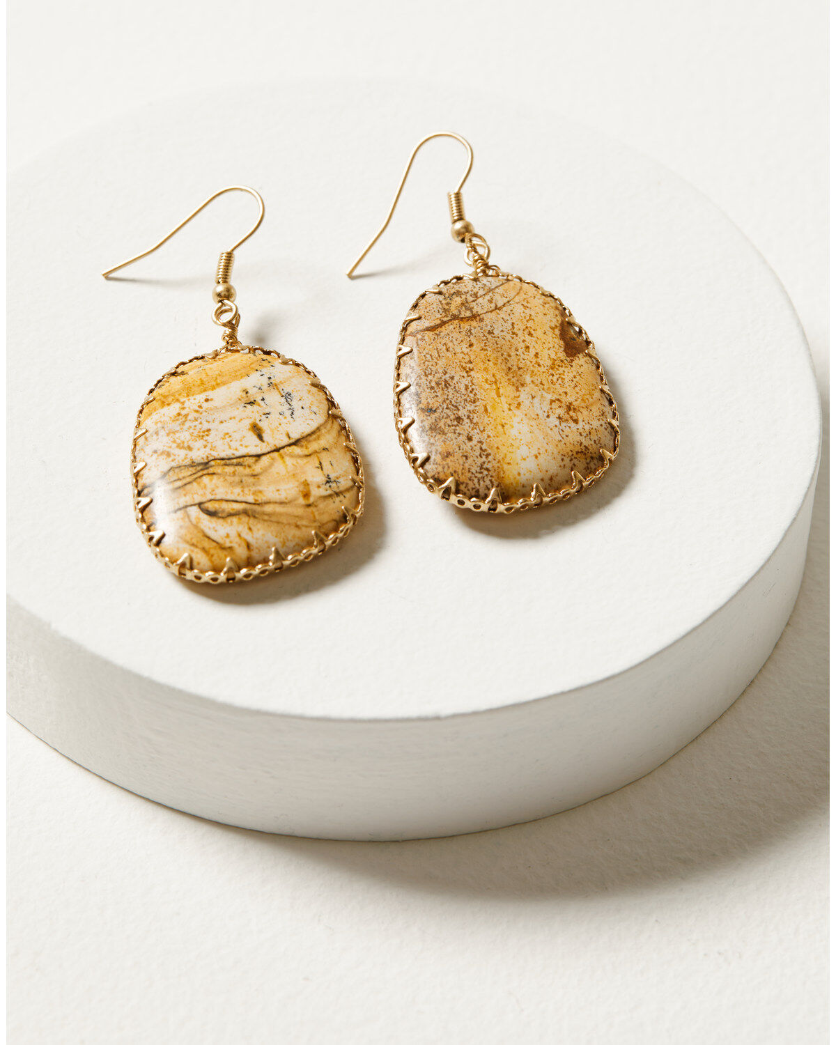 Women's Shyanne Champagne Chateau Jasper Slab Earrings