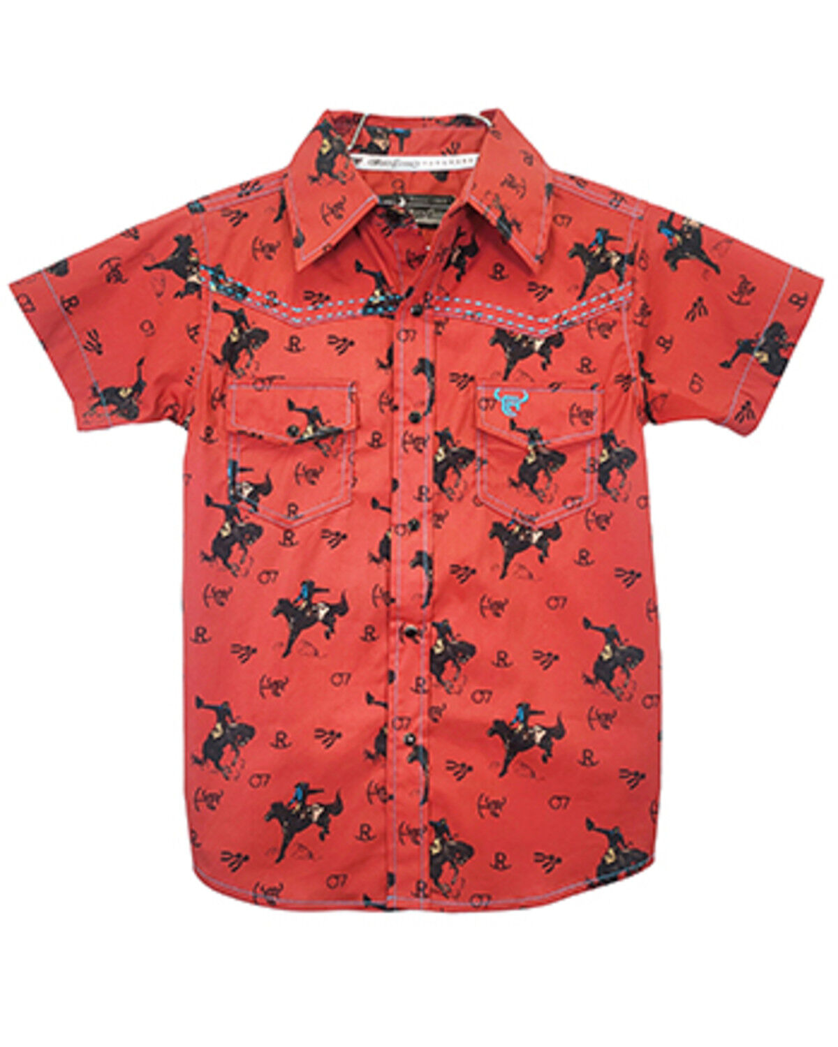 Boys' Cowboy Hardware Toddler Vintage Bronc Conversation Print Short S