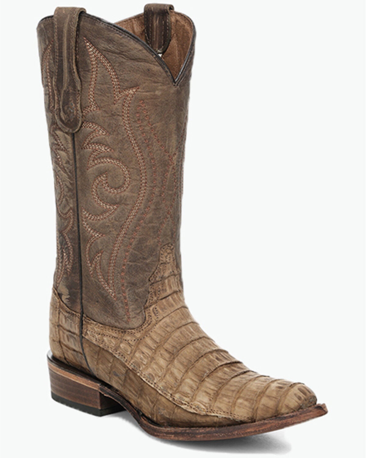 Men's Circle G Exotic Caiman Western Boots - Round Toe