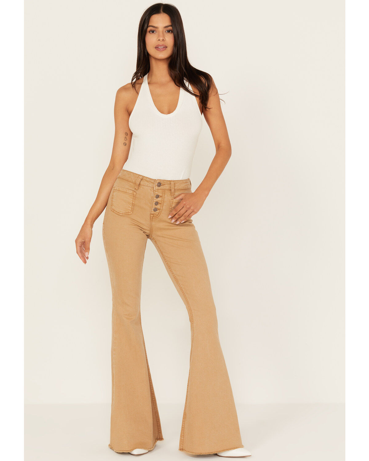 Women's Shyanne Iced Coffee High Rise Stretch Super Flare Jeans