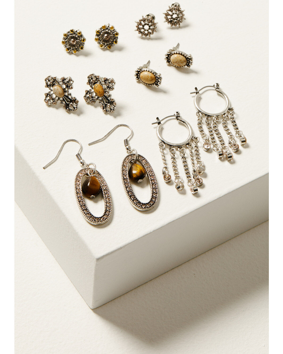 Women's Shyanne Champagne Chateau 6-Piece Jasper Earrings Set