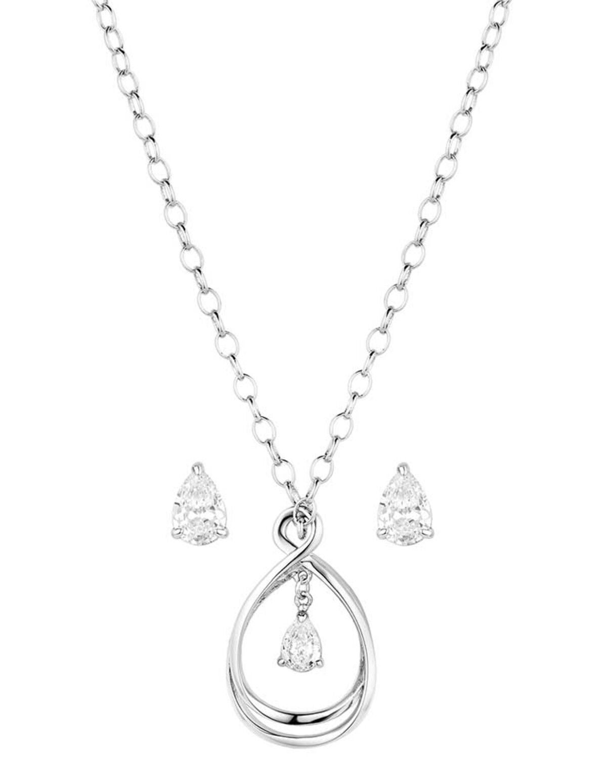Women's Montana Silversmiths Crystal Embrace Jewelry Set - 2 Piece