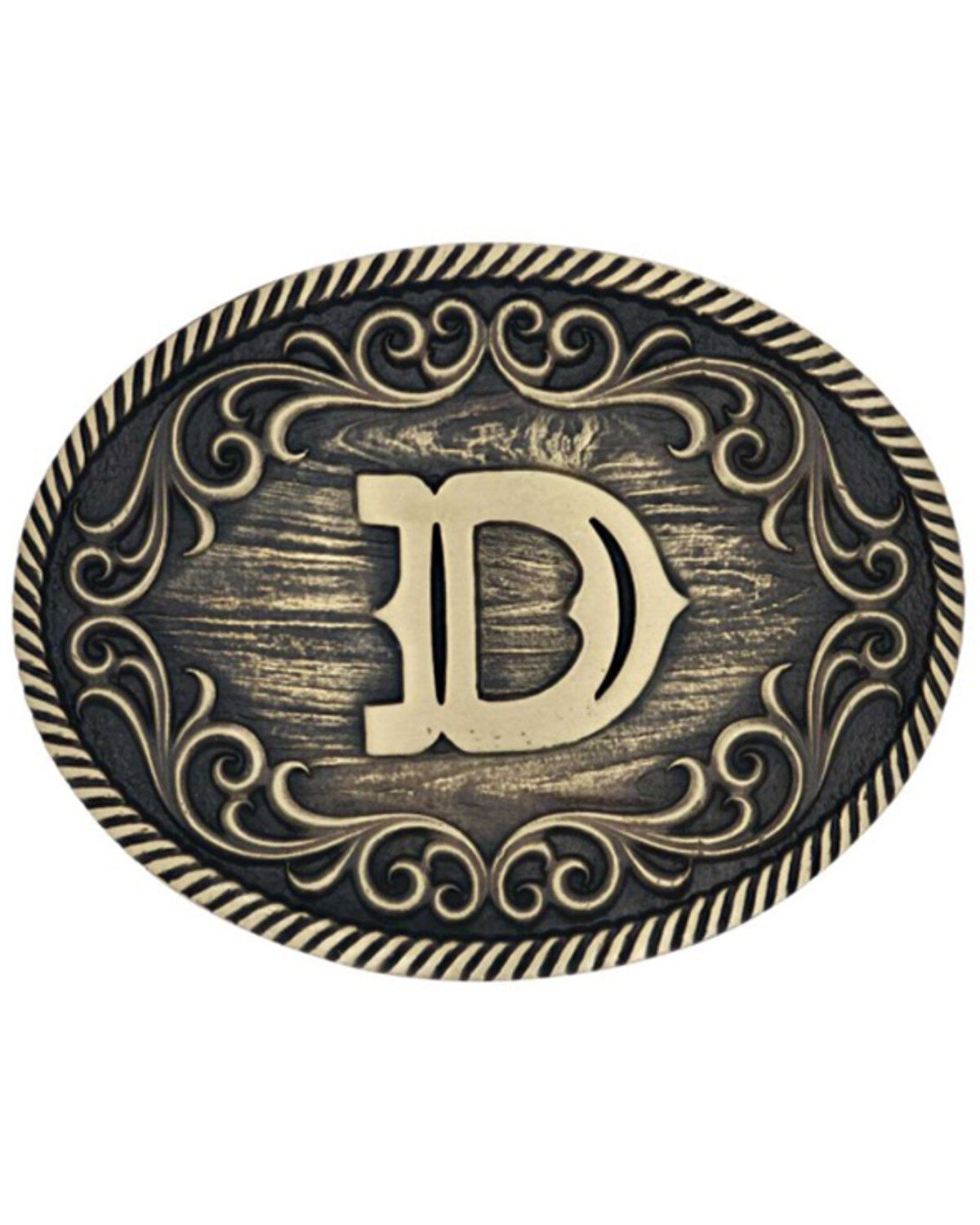 Montana Silversmiths Filigree Initial D Belt Buckle