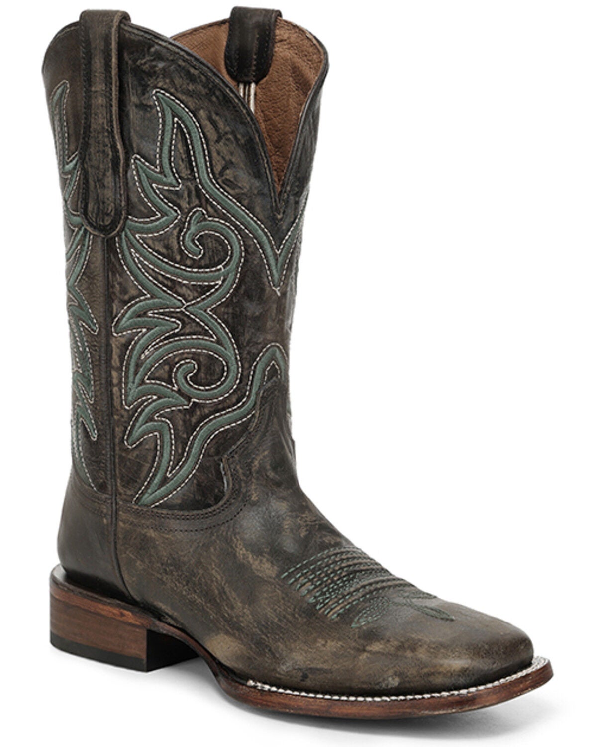 Men's Circle G Embroidered Western Boots - Broad Square Toe
