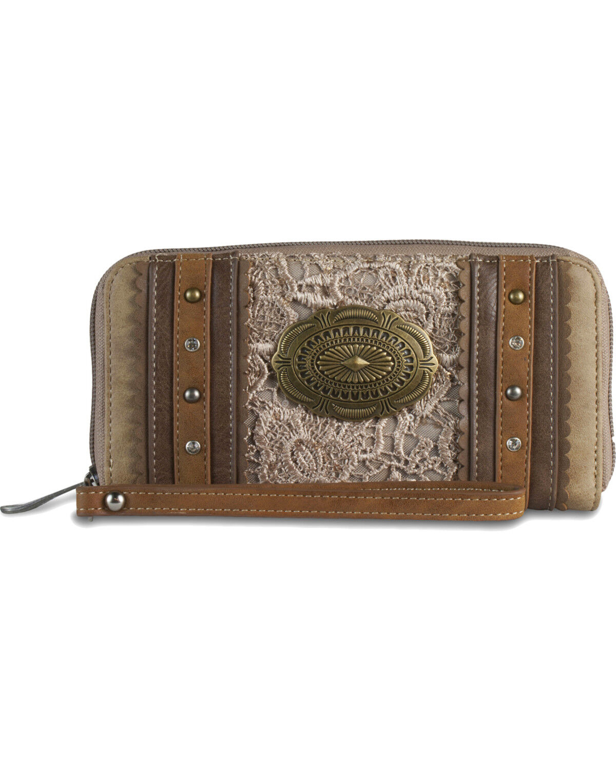 Women's Justin Lace Concho Zip Closure Wallet