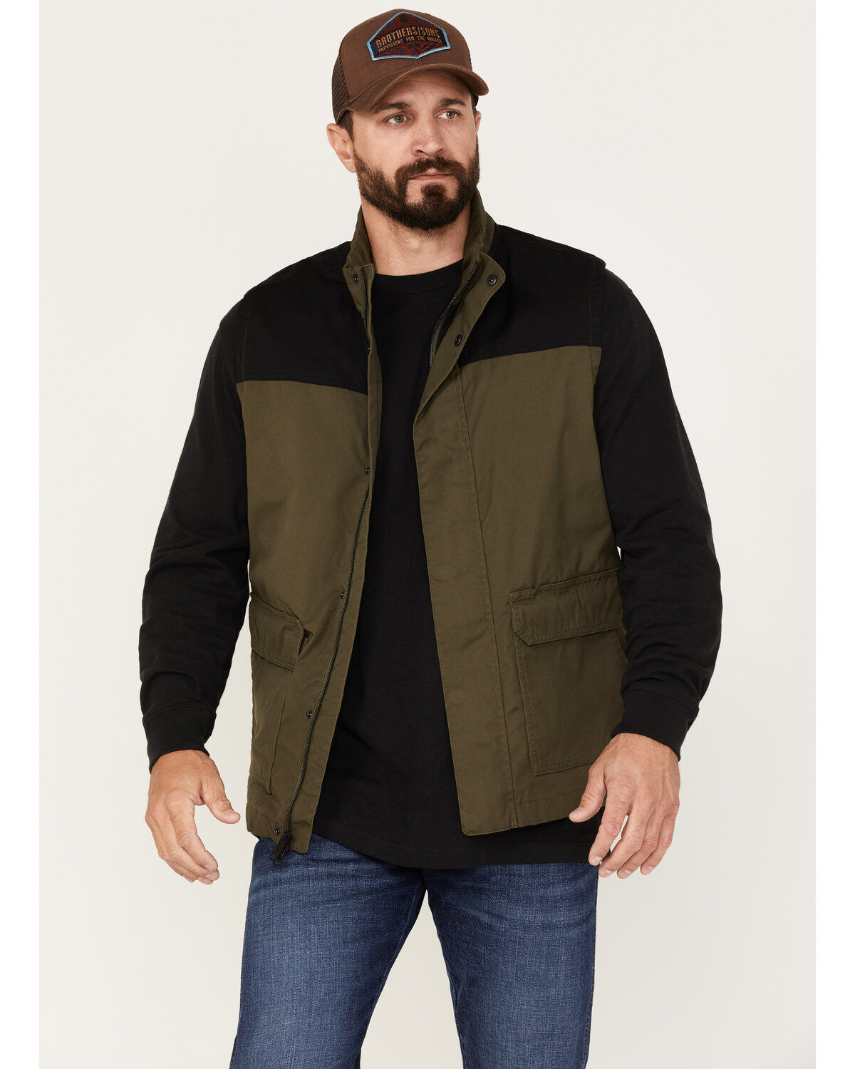 Men's Brothers and Sons Waxed Canvas Field Vest