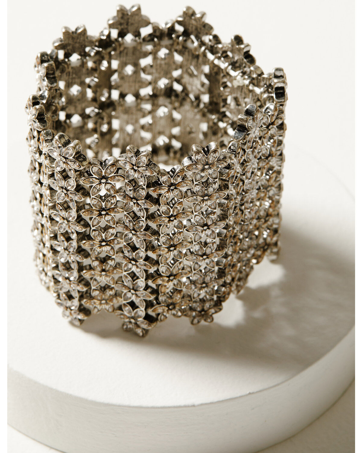 Women's Shyanne Champagne Chateau Silver Filigree Stretch Bracelet