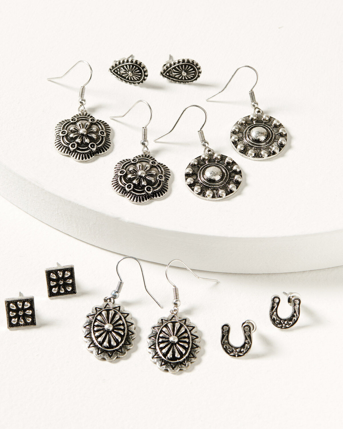 Women's Shyanne Luna Bella Silver Concho Earring Set - 6 Piece