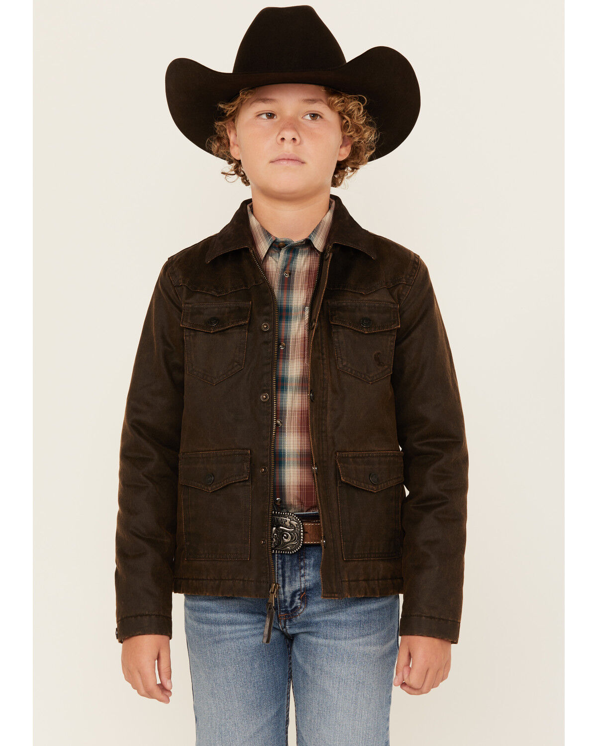 Boys' Cody James Road Dust Oil Skin Jacket