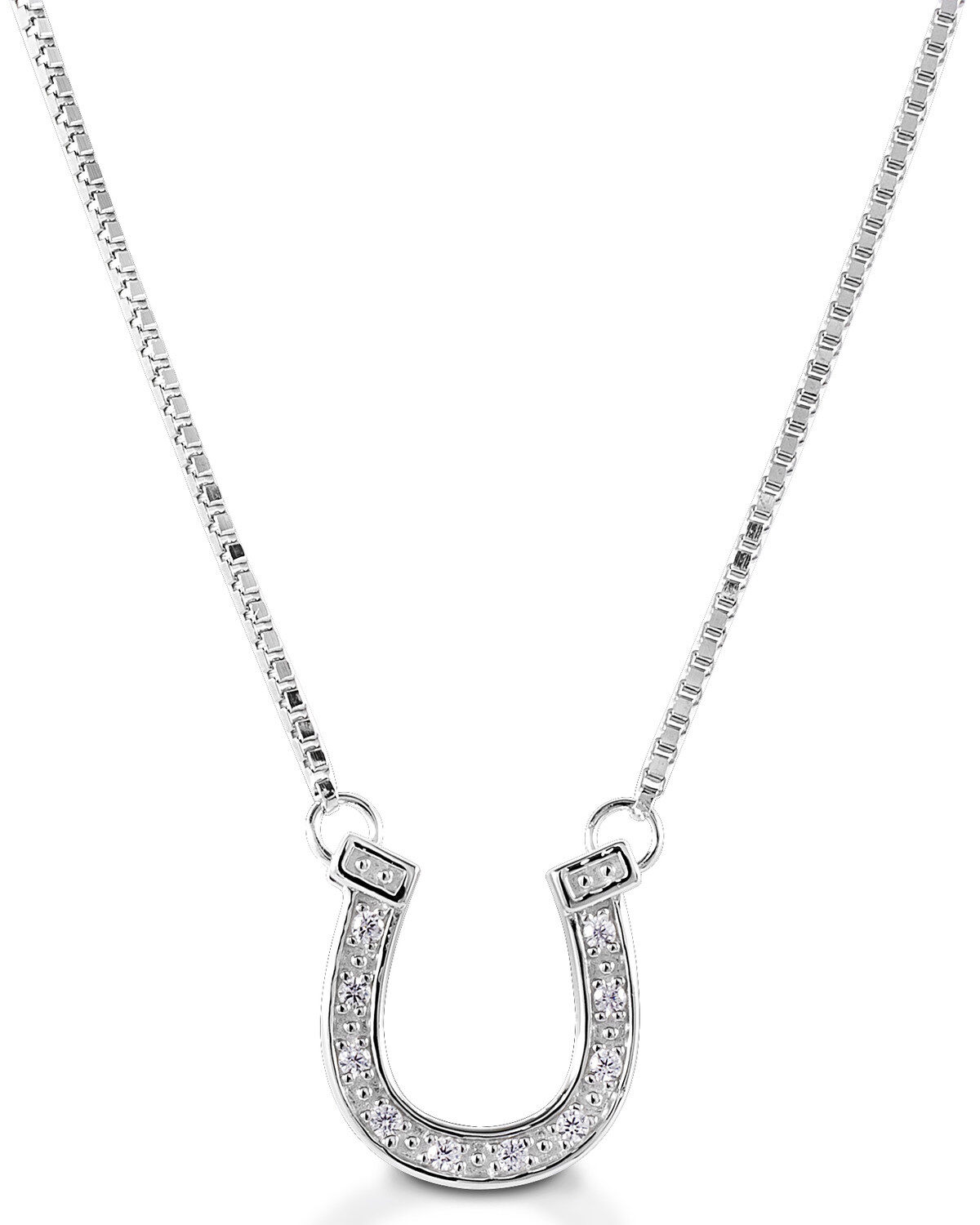 Women's Kelly Herd Pave Horseshoe Necklace