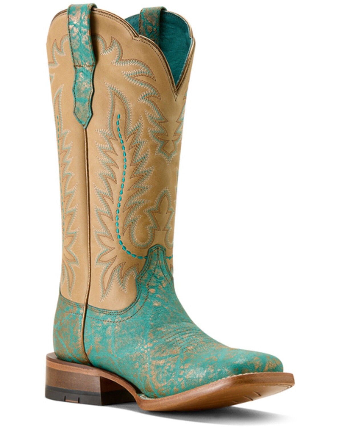 Women's Ariat Frontier Lily Elephant Print Western Boots - Broad Squar