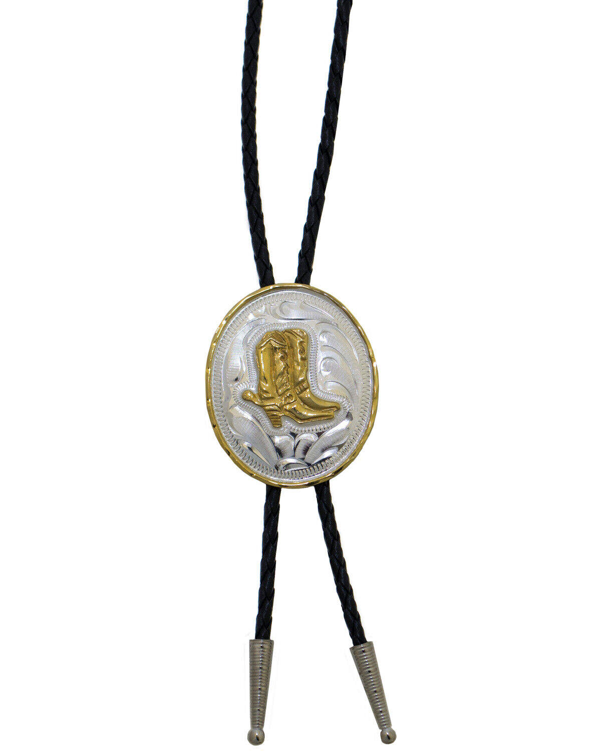 Men's Silver Western Express German Boots Bolo Tie