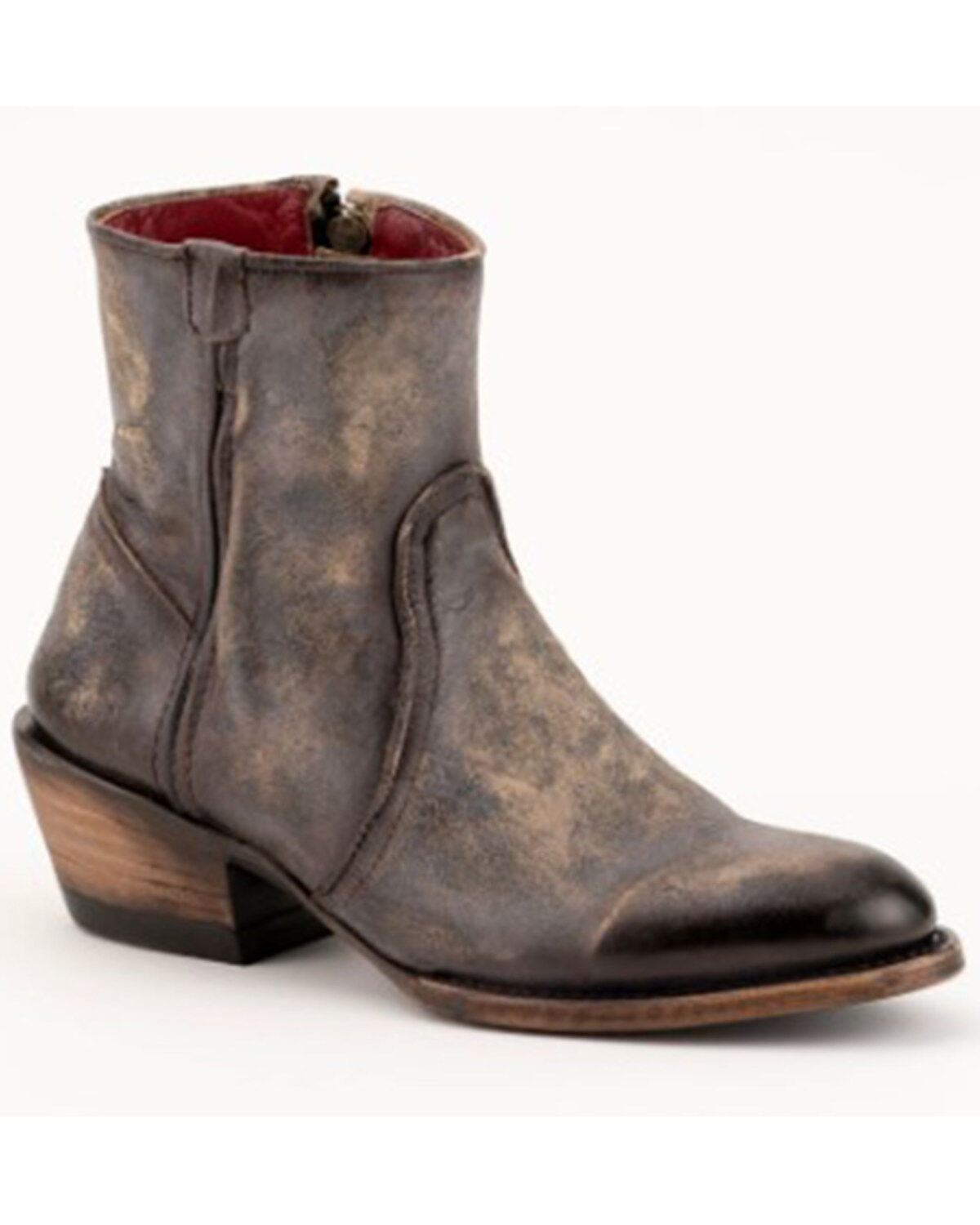 Women's Ferrini Stacey Distressed Western Fashion Booties - Round Toe