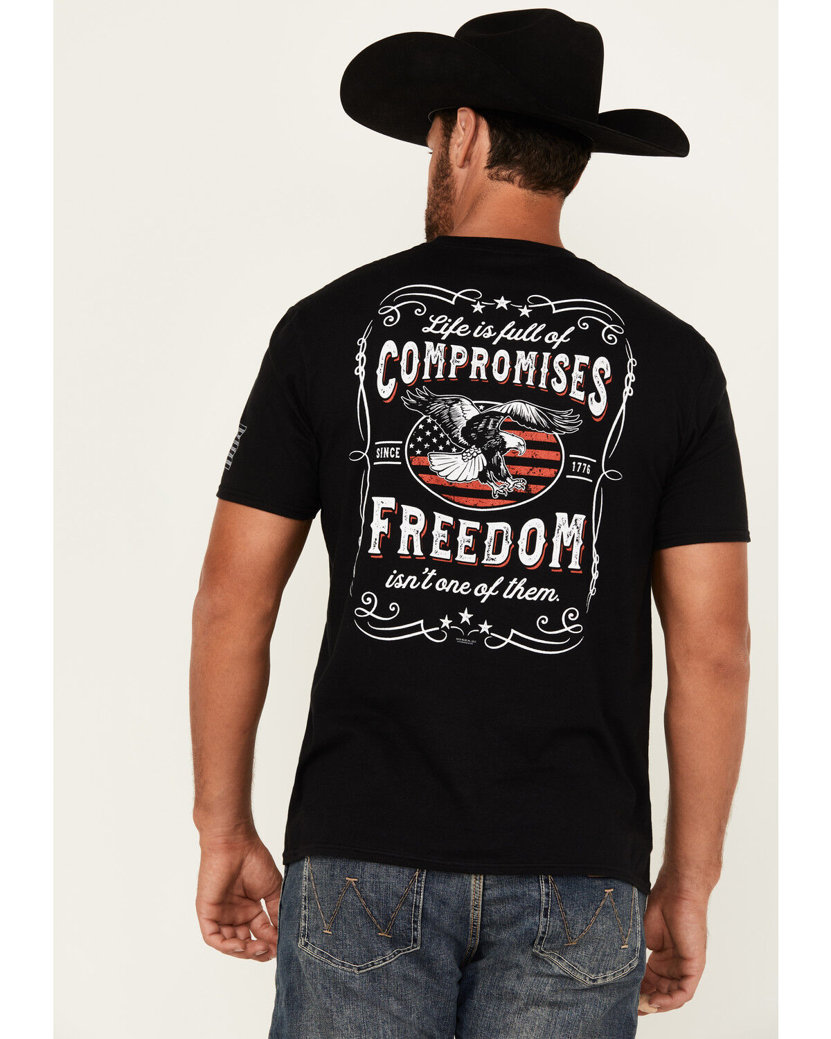Men's Buckwear Freedom Label Short Sleeve Graphic T-Shirt