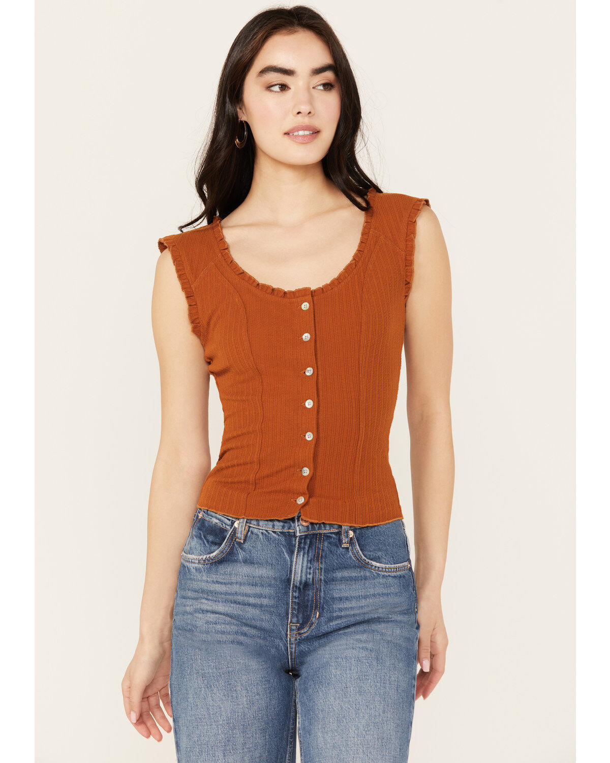 Women's Shyanne Pointelle Button Front Sweater Shirt