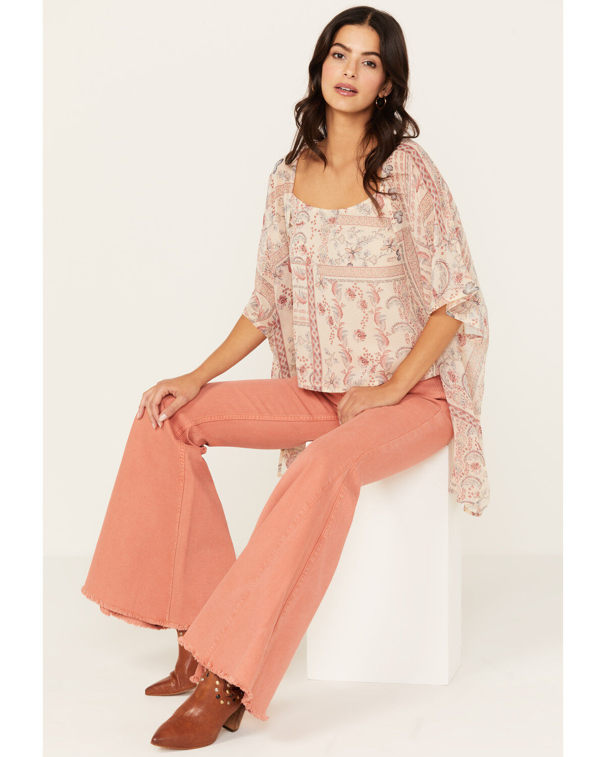 Women's Shyanne Americana Cami & Kimono Set