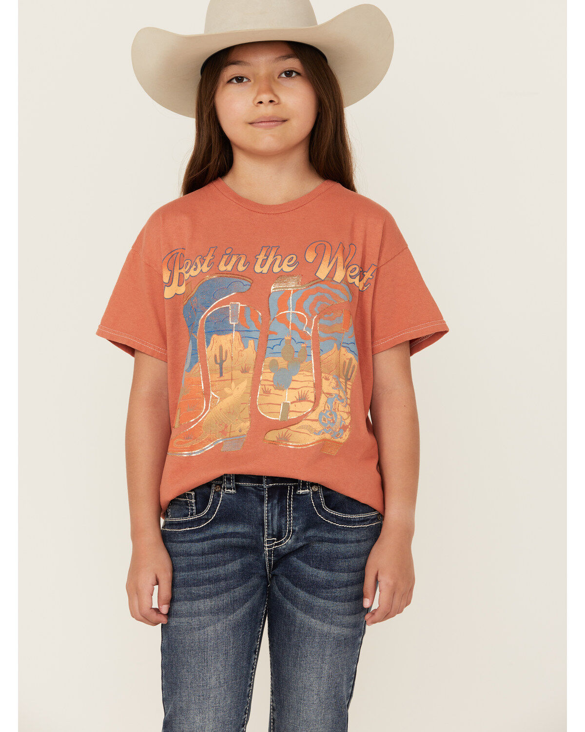Girls' American Highway Best In The West Short Sleeve Graphic Tee
