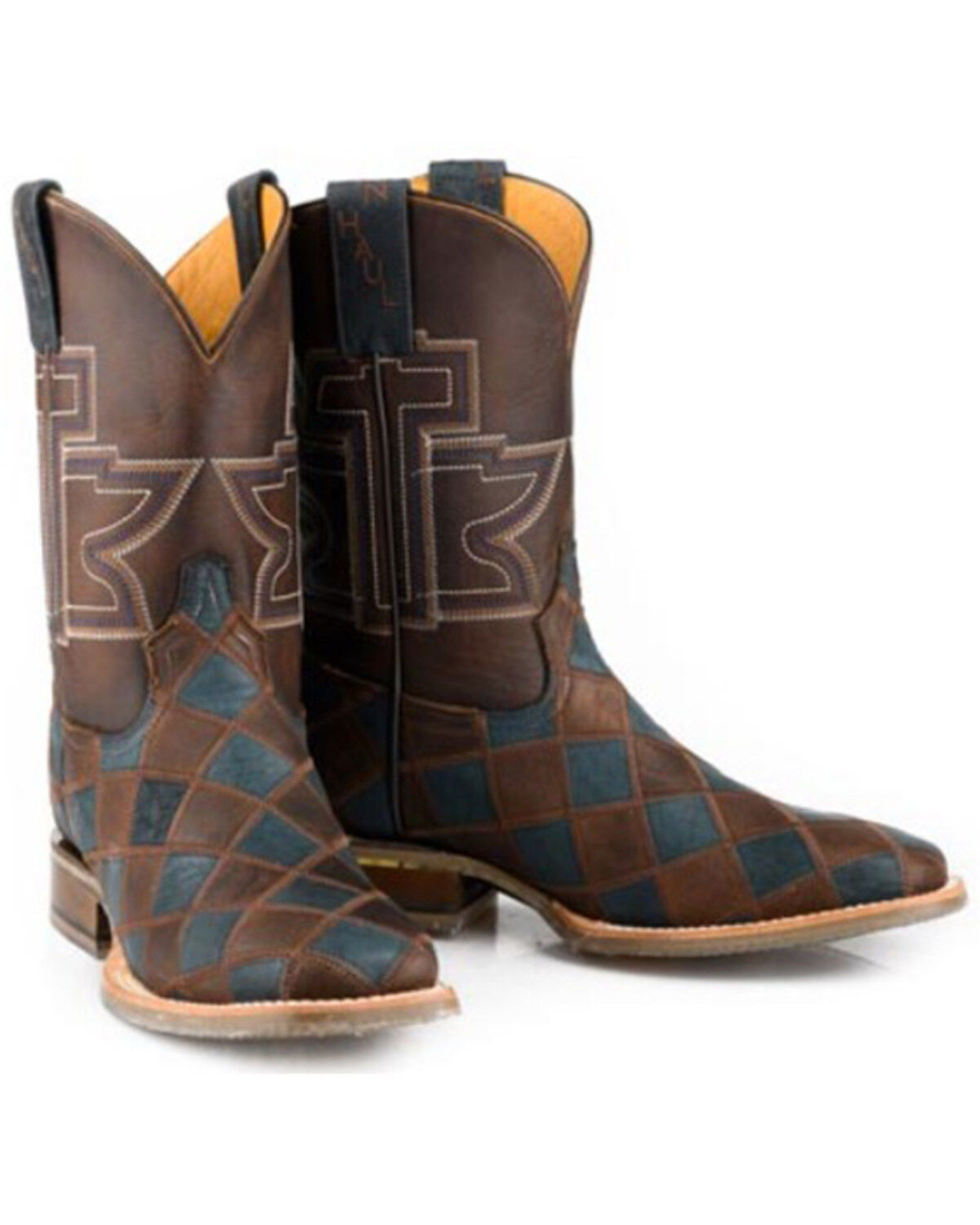 Men's Tin Haul Check Me Out Western Boots - Broad Square Toe