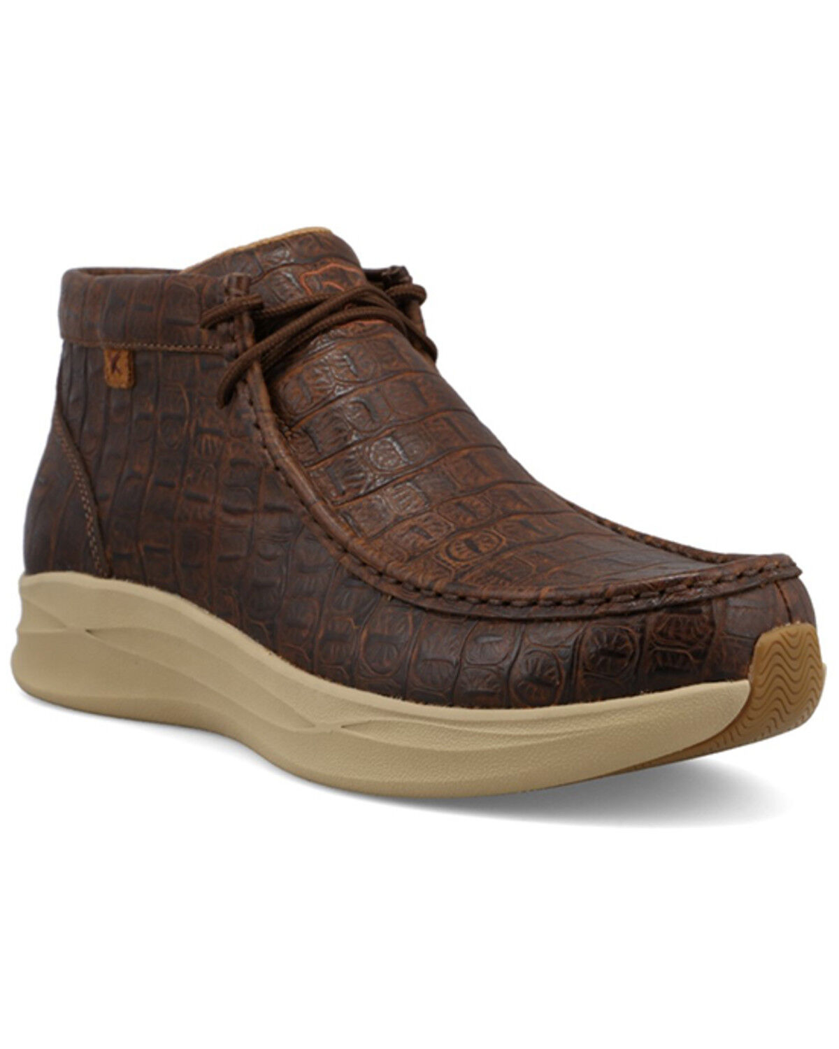 Men's Twisted X Feather X Caiman Print Casual Shoes - Moc Toe