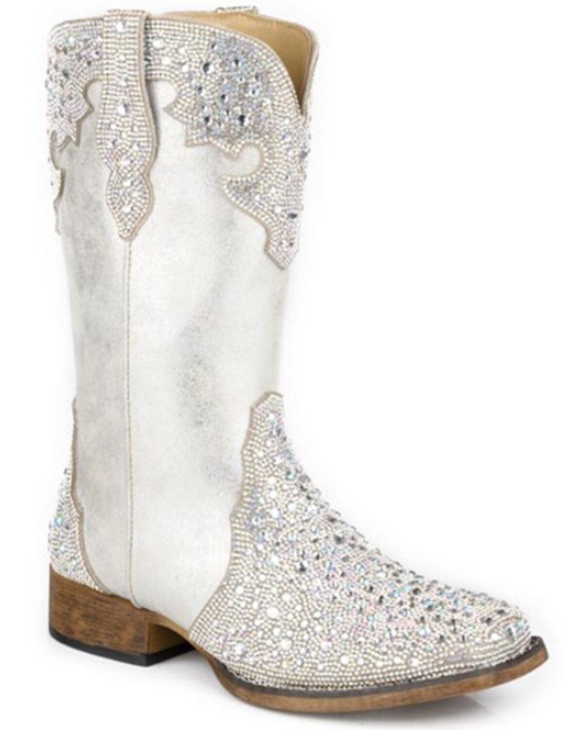 Women's Roper Starlit Metallic Western Boots - Broad Square Toe