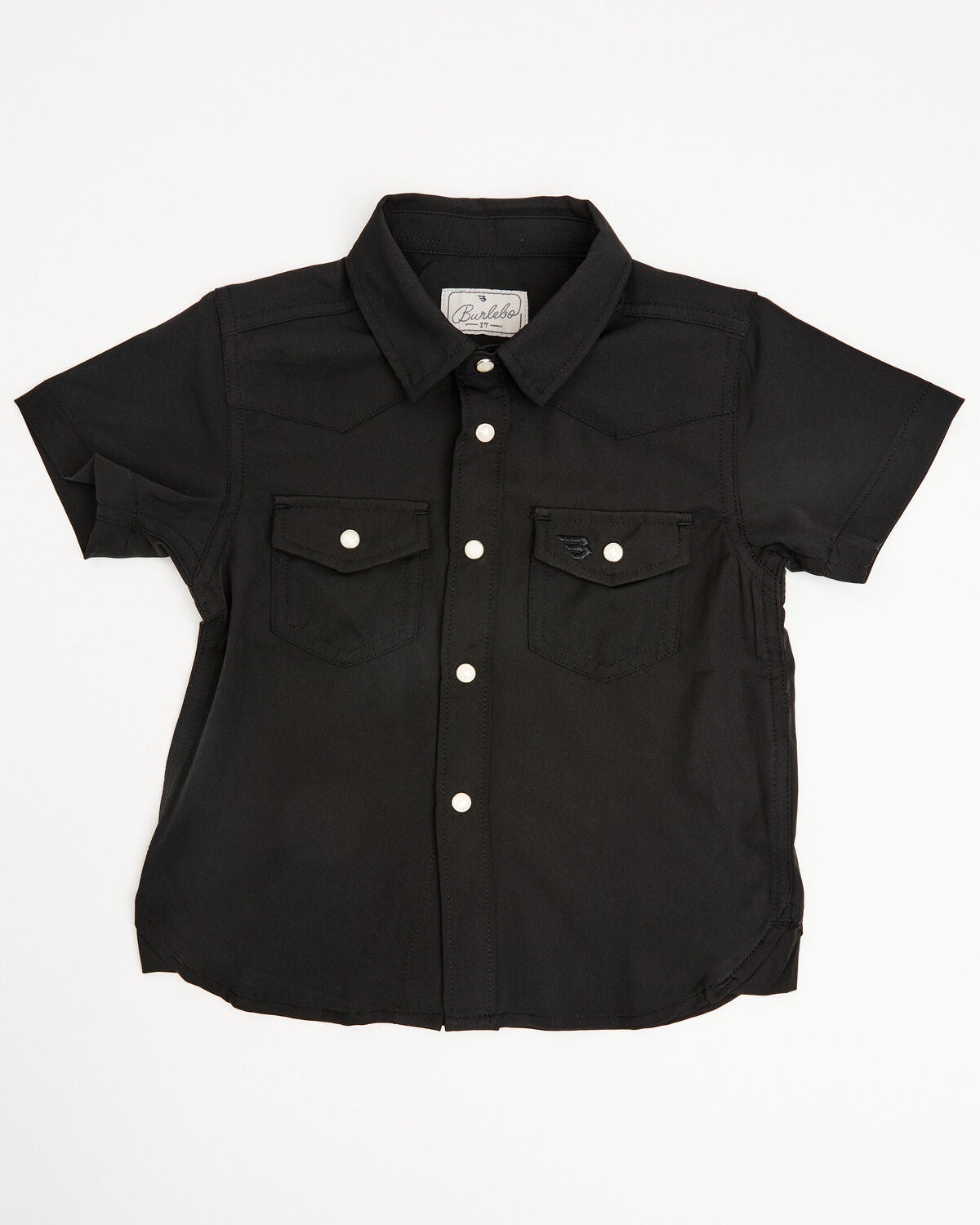 Boys' Burlebo Toddler Solid Short Sleeve Snap Performance Stretch West