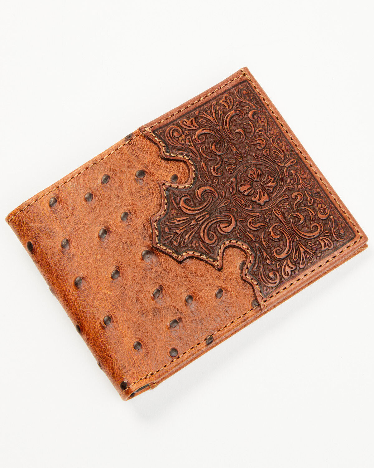 Men's Cody James Grady Faux Ostrich Bifold Wallet
