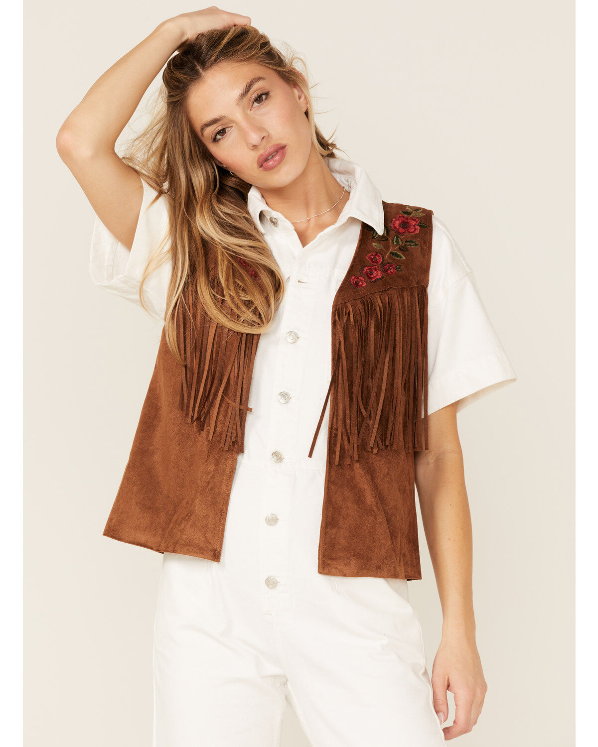 Women's Maggie Sweet Guajira Floral Fringe Vest