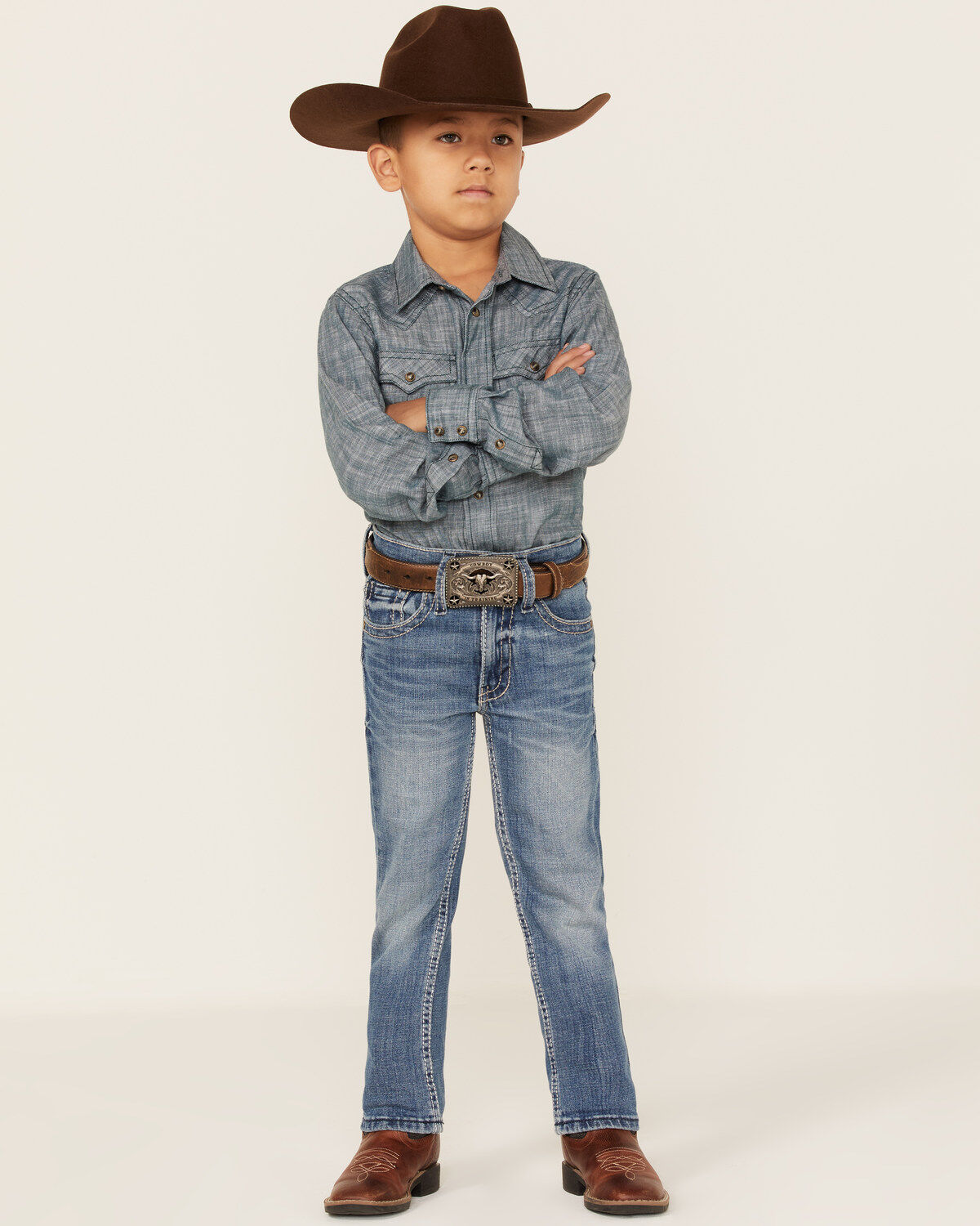 Boys' Cody James Jericho Medium Wash Stretch Slim Straight Jeans