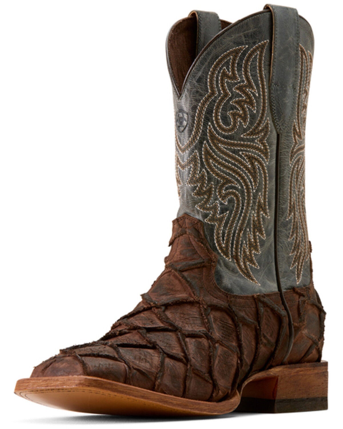 Men's Ariat Riverside Exotic Print Western Boots - Broad Square Toe