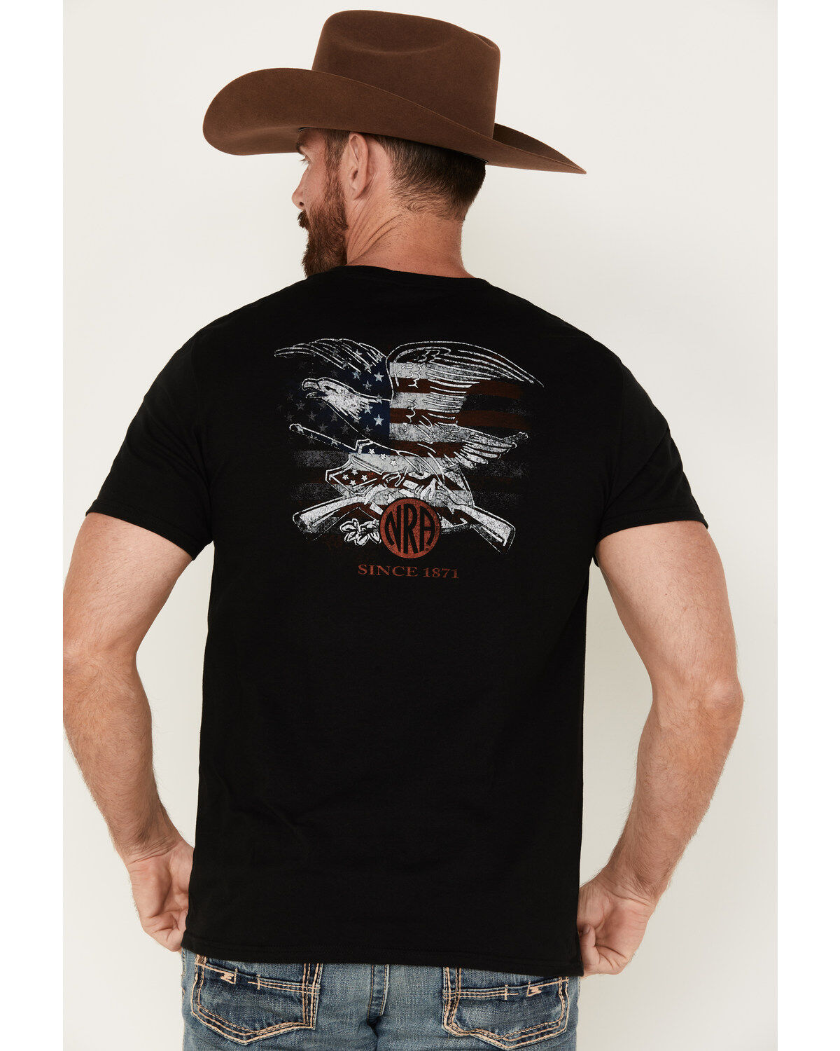 Men's NRA Freedom Eagle Short Sleeve Graphic T-Shirt