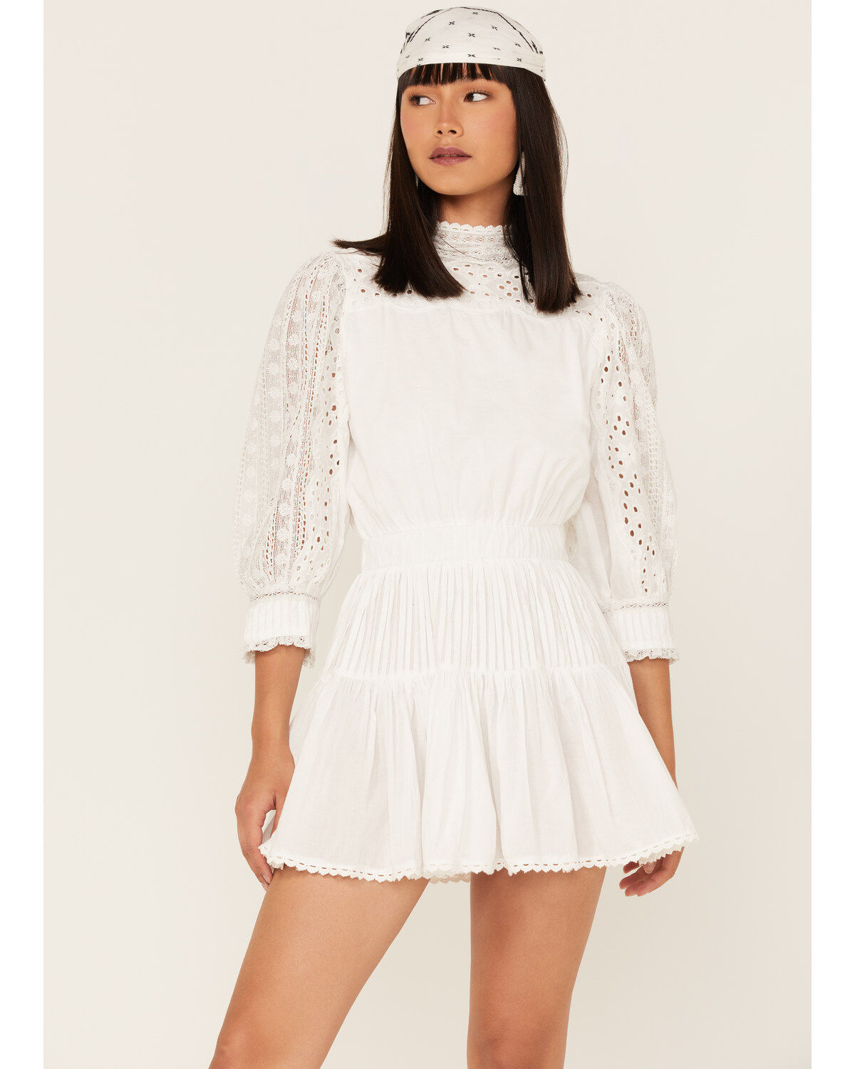 Women's Maia Bergman Nao Lace Tiered Mini Dress
